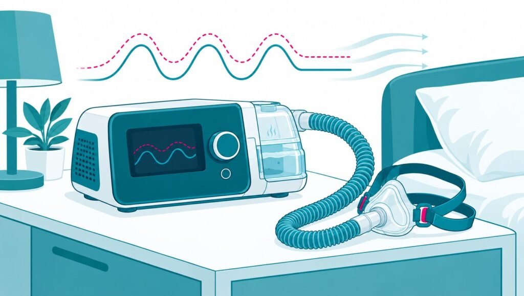 Illustration for the article: How Does a CPAP Machine Work? Complete Engineering Guide