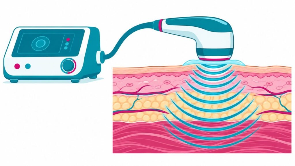 Illustration for the article: How Does a Therapeutic Ultrasound Machine Work? Frequency, Dosage, and Safety Explained